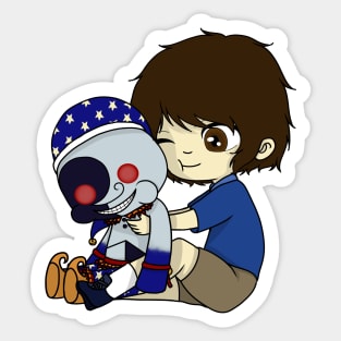 FNAF security breach (gregory and moondrop plush) Sticker